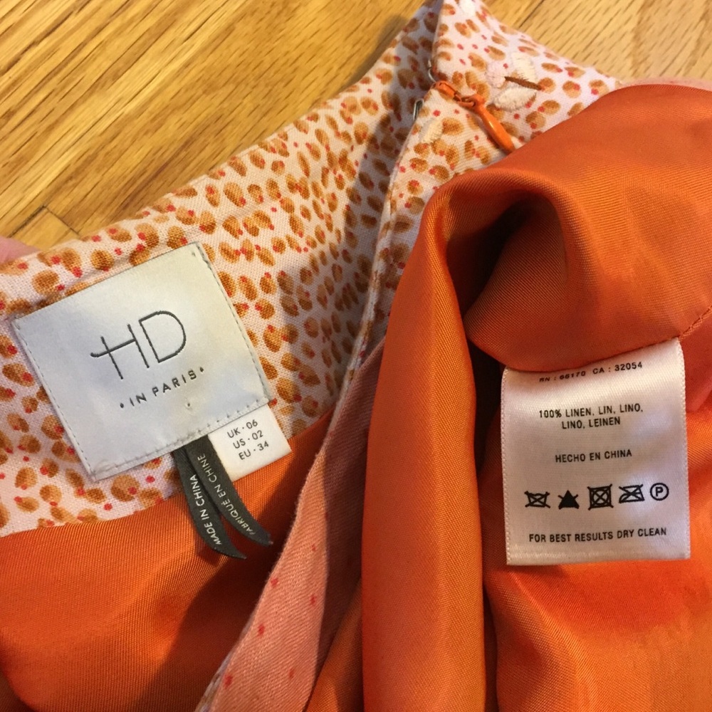 anthropologie hd in paris ombre petals skirt peach - Picture 6 of 7
